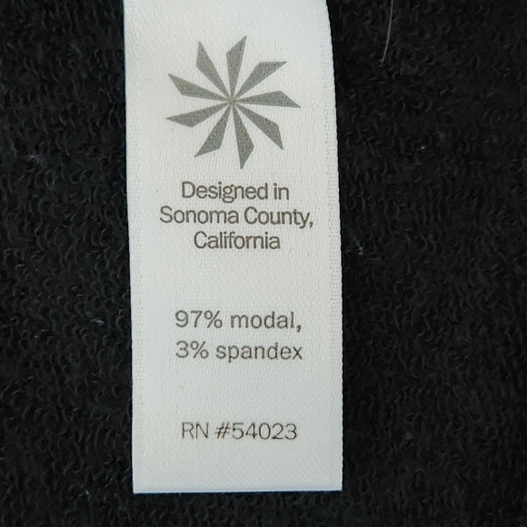 ATHLETA Black Serenity Criss Cross Crew Neck Pullover Sweatshirt - Picture 6 of 8